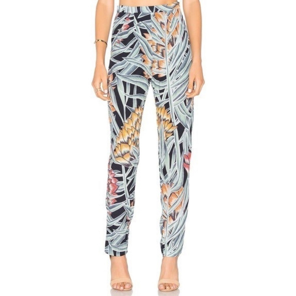 Mara Hoffman High Waist Herbarium Floral Slim Pants Size 6 C